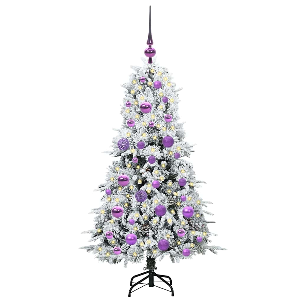 Vidaxx sapin de Noël artificiel pliant blanc 120 cm PE et PVC