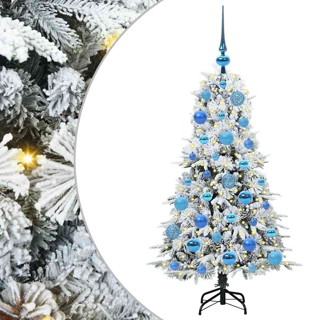 Vidaxx sapin de Noël artificiel pliant blanc 120 cm PE et PVC