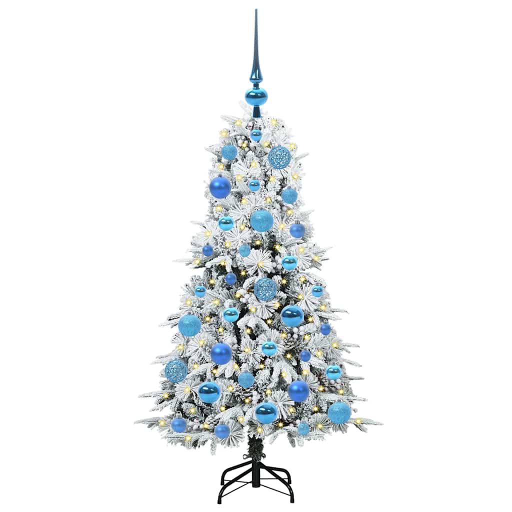 Vidaxx sapin de Noël artificiel pliant blanc 120 cm PE et PVC