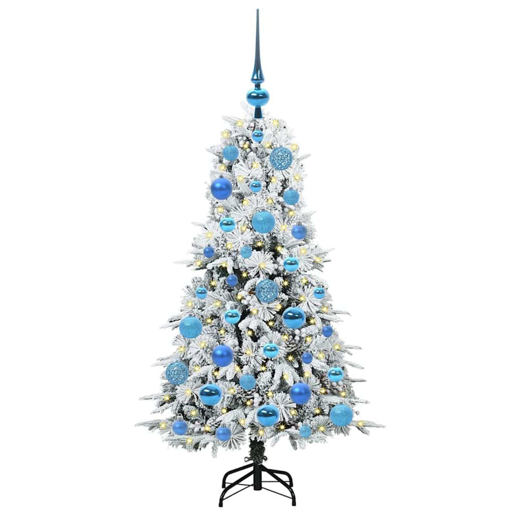 Vidaxx sapin de Noël artificiel pliant blanc 120 cm PE et PVC