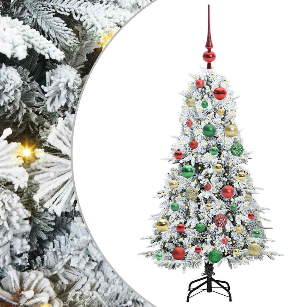Vidaxx sapin de Noël artificiel pliant blanc 120 cm PE et PVC