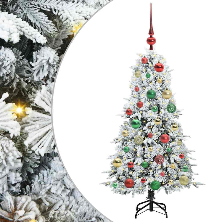 Vidaxx sapin de Noël artificiel pliant blanc 120 cm PE et PVC