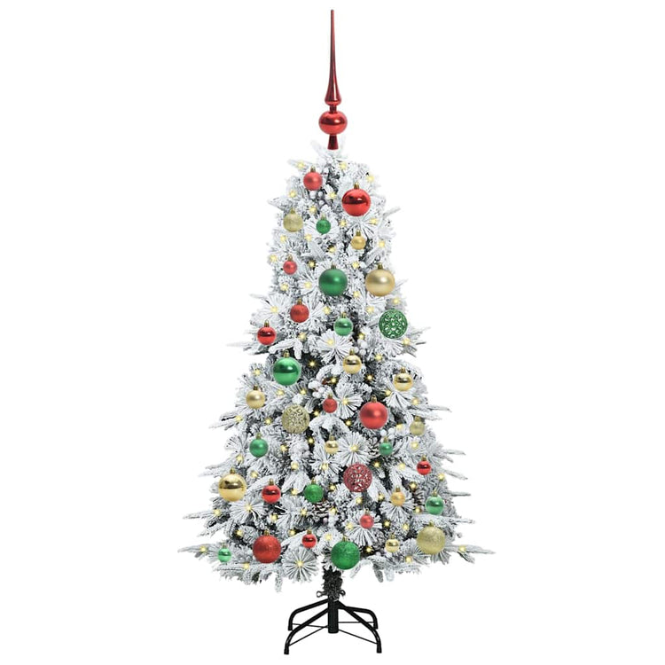 Vidaxx sapin de Noël artificiel pliant blanc 120 cm PE et PVC