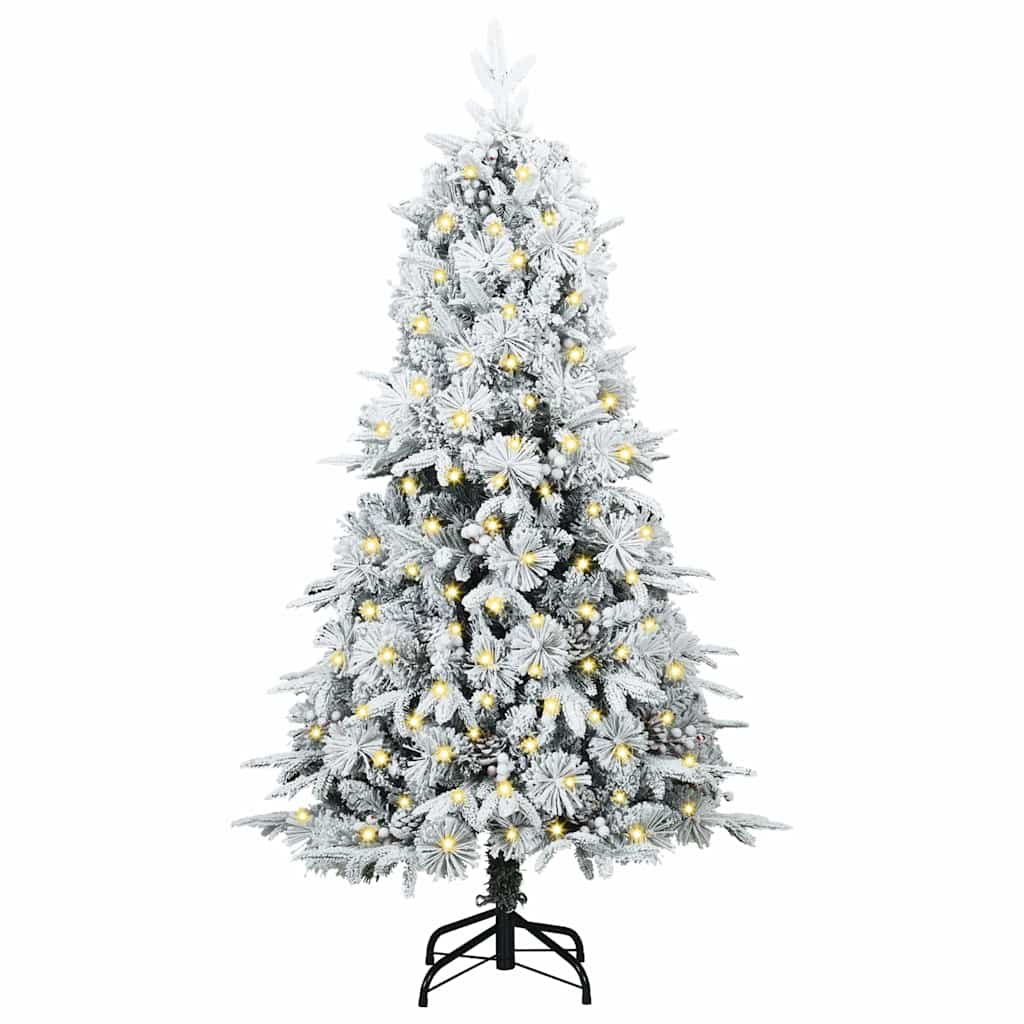 Vidaxx sapin de Noël artificiel pliant blanc 150 cm PE et PVC
