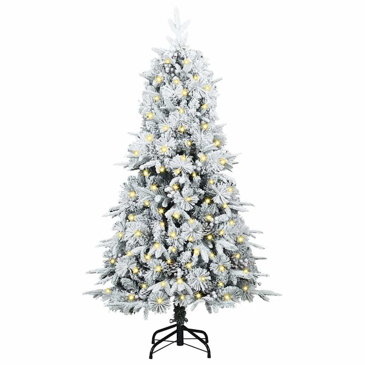 Vidaxx sapin de Noël artificiel pliant blanc 150 cm PE et PVC