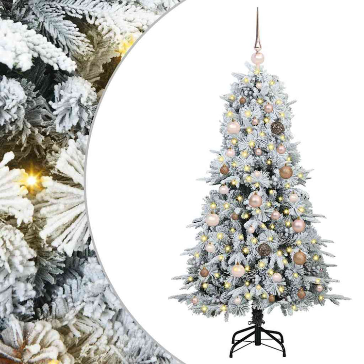 Vidaxx sapin de Noël artificiel pliant blanc 150 cm PE et PVC