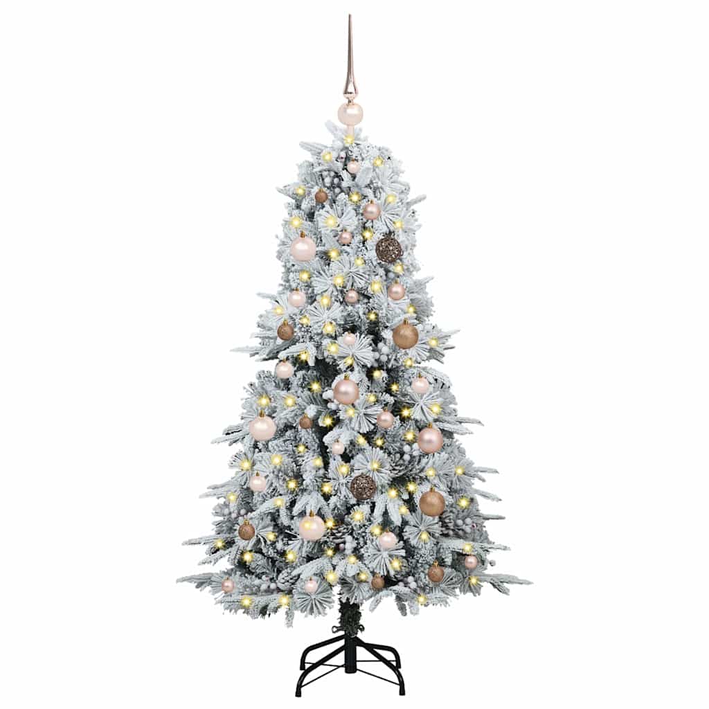 Vidaxx sapin de Noël artificiel pliant blanc 150 cm PE et PVC
