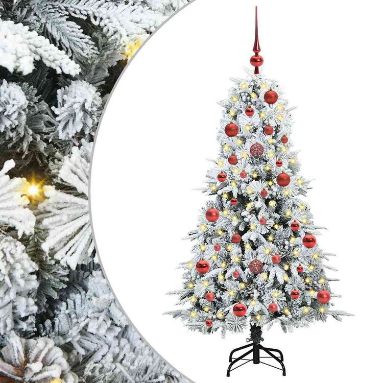 Vidaxx sapin de Noël artificiel pliant blanc 150 cm PE et PVC