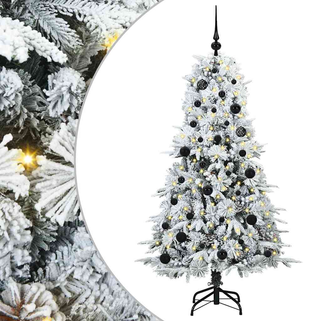 Vidaxx sapin de Noël artificiel pliant blanc 150 cm PE et PVC