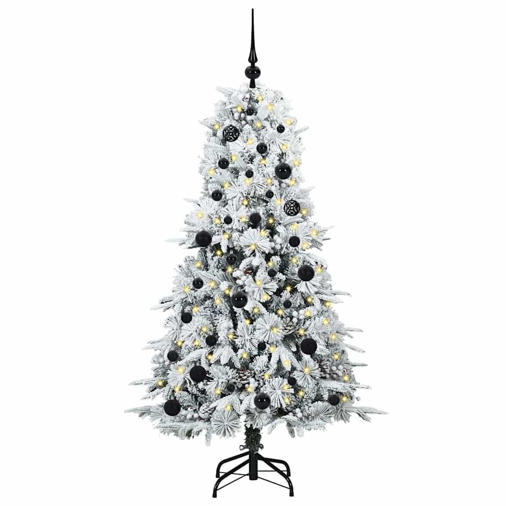 Vidaxx sapin de Noël artificiel pliant blanc 150 cm PE et PVC
