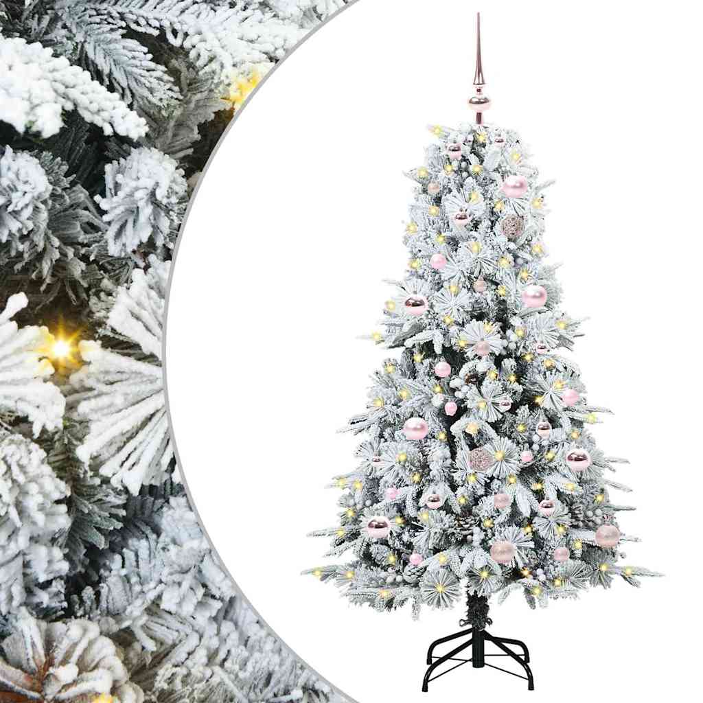 Vidaxx sapin de Noël artificiel pliant blanc 150 cm PE et PVC
