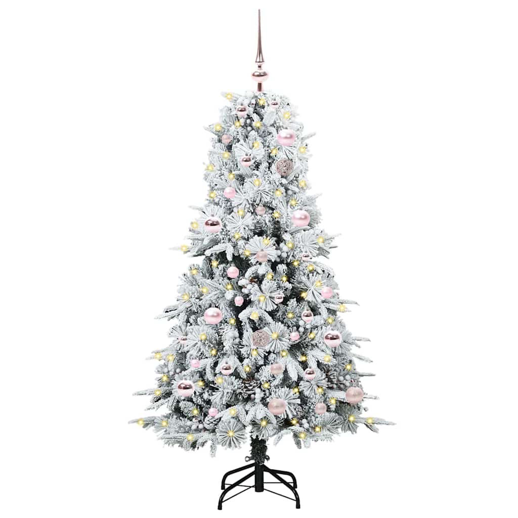 Vidaxx sapin de Noël artificiel pliant blanc 150 cm PE et PVC