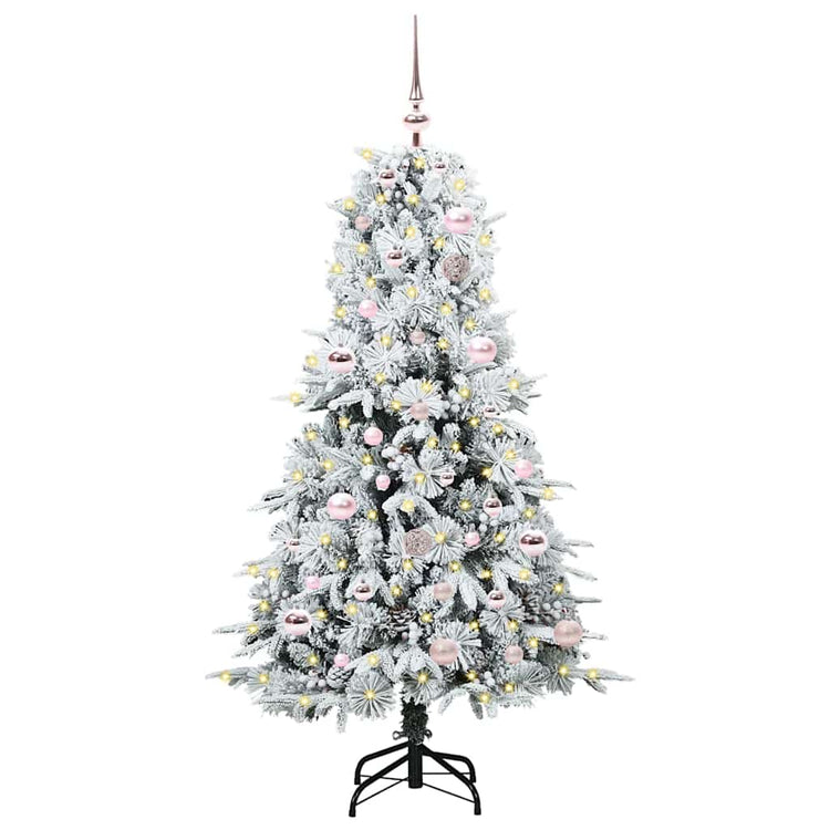 Vidaxx sapin de Noël artificiel pliant blanc 150 cm PE et PVC