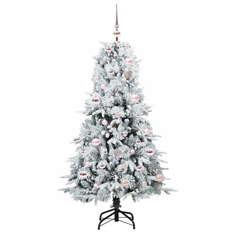 Vidaxx sapin de Noël artificiel pliant blanc 150 cm PE et PVC
