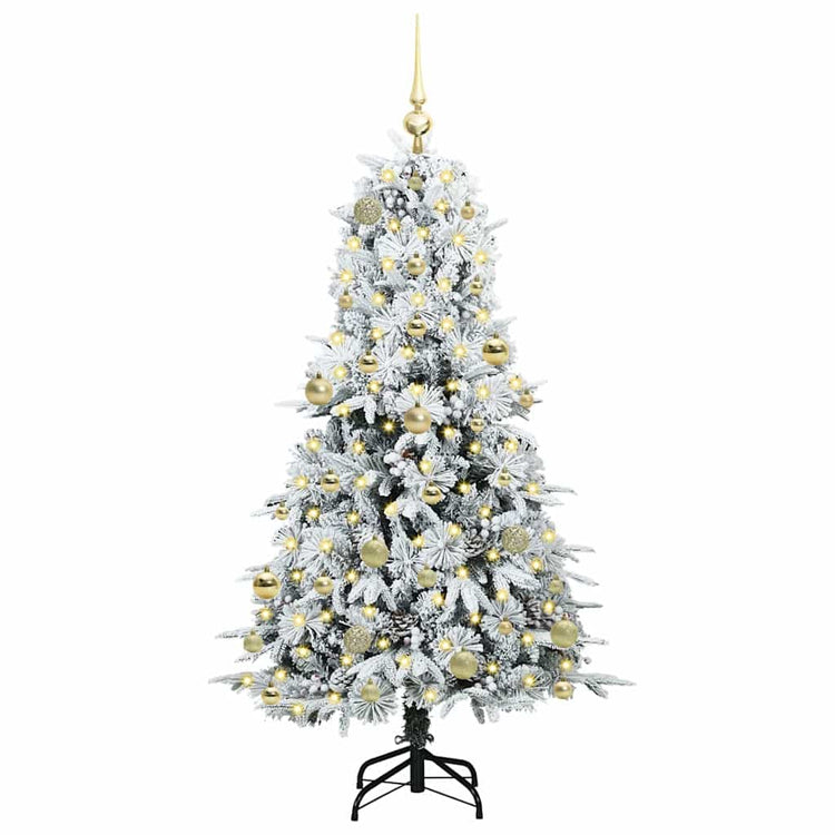 Vidaxx sapin de Noël artificiel pliant blanc 150 cm PE et PVC