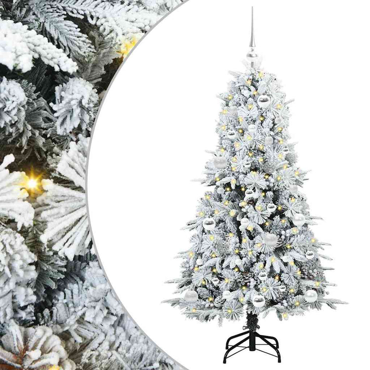 Vidaxx sapin de Noël artificiel pliant blanc 150 cm PE et PVC