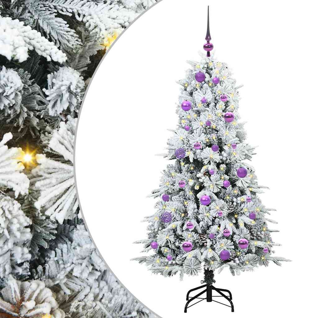 Vidaxx sapin de Noël artificiel pliant blanc 150 cm PE et PVC