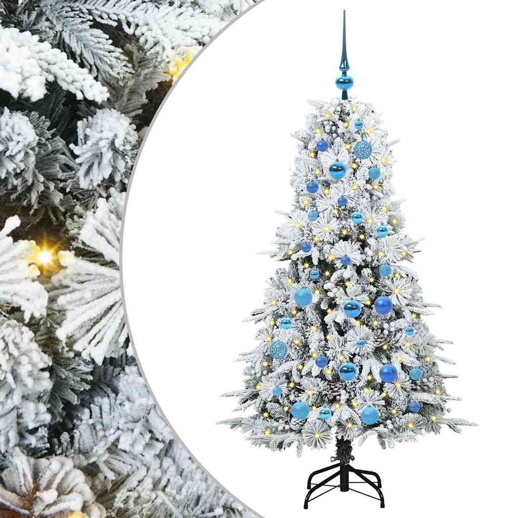 Vidaxx sapin de Noël artificiel pliant blanc 150 cm PE et PVC