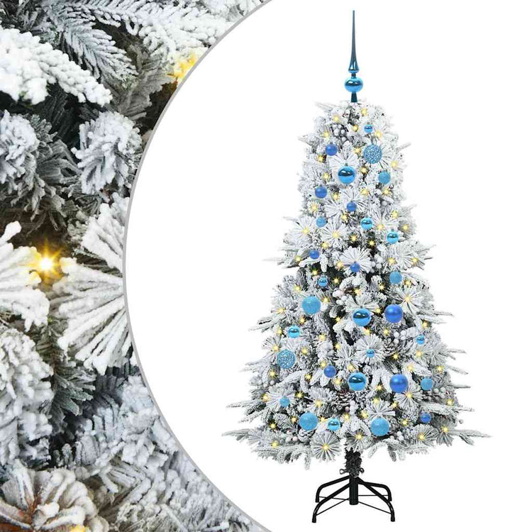 Vidaxx sapin de Noël artificiel pliant blanc 150 cm PE et PVC
