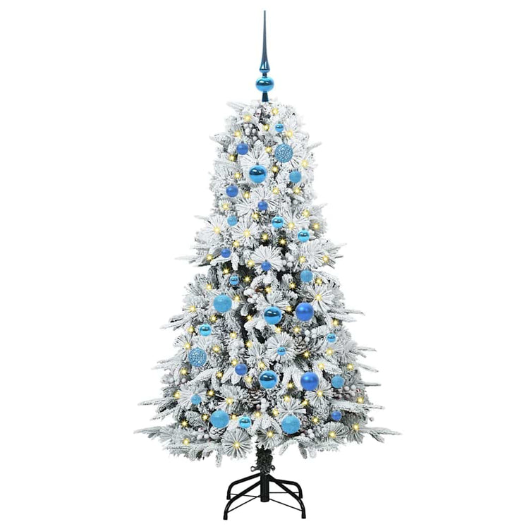 Vidaxx sapin de Noël artificiel pliant blanc 150 cm PE et PVC