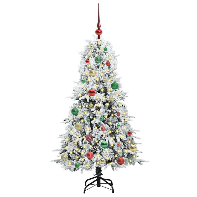 Vidaxx sapin de Noël artificiel pliant blanc 150 cm PE et PVC