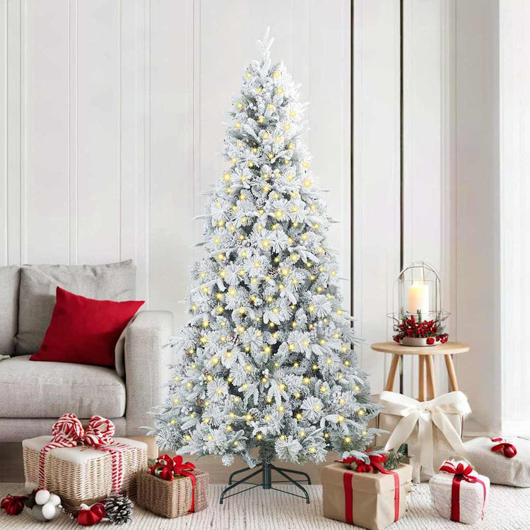 Vidaxx sapin de Noël artificiel pliant blanc 180 cm PE et PVC