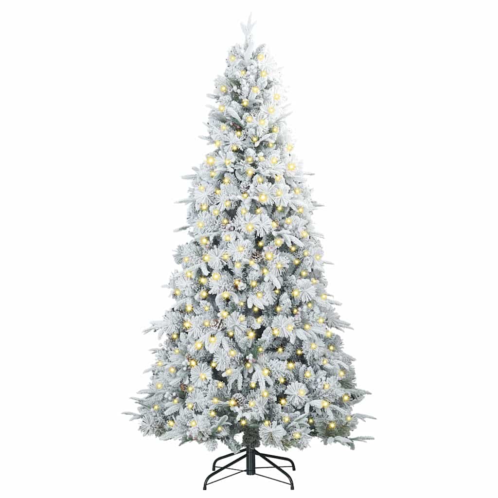 Vidaxx sapin de Noël artificiel pliant blanc 180 cm PE et PVC