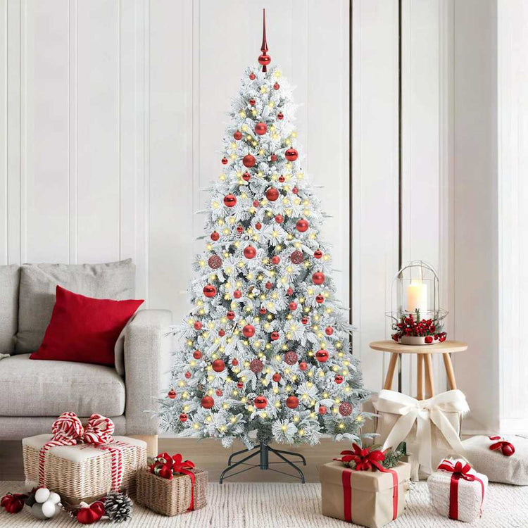 Vidaxx sapin de Noël artificiel pliant blanc 180 cm PE et PVC