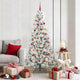 Vidaxx sapin de Noël artificiel pliant blanc 180 cm PE et PVC