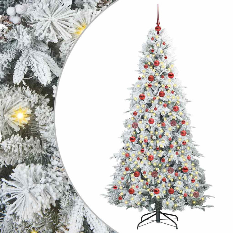 Vidaxx sapin de Noël artificiel pliant blanc 180 cm PE et PVC