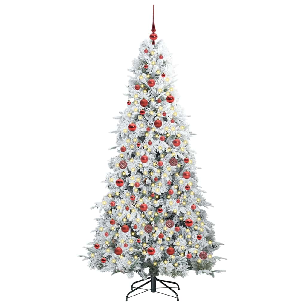 Vidaxx sapin de Noël artificiel pliant blanc 180 cm PE et PVC