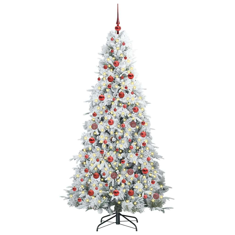 Vidaxx sapin de Noël artificiel pliant blanc 180 cm PE et PVC