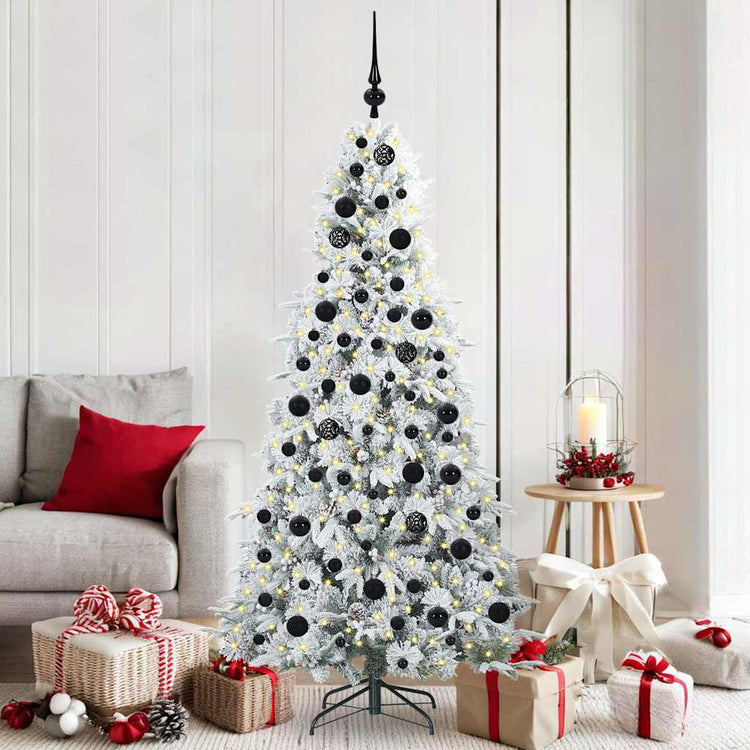 Vidaxx sapin de Noël artificiel pliant blanc 180 cm PE et PVC