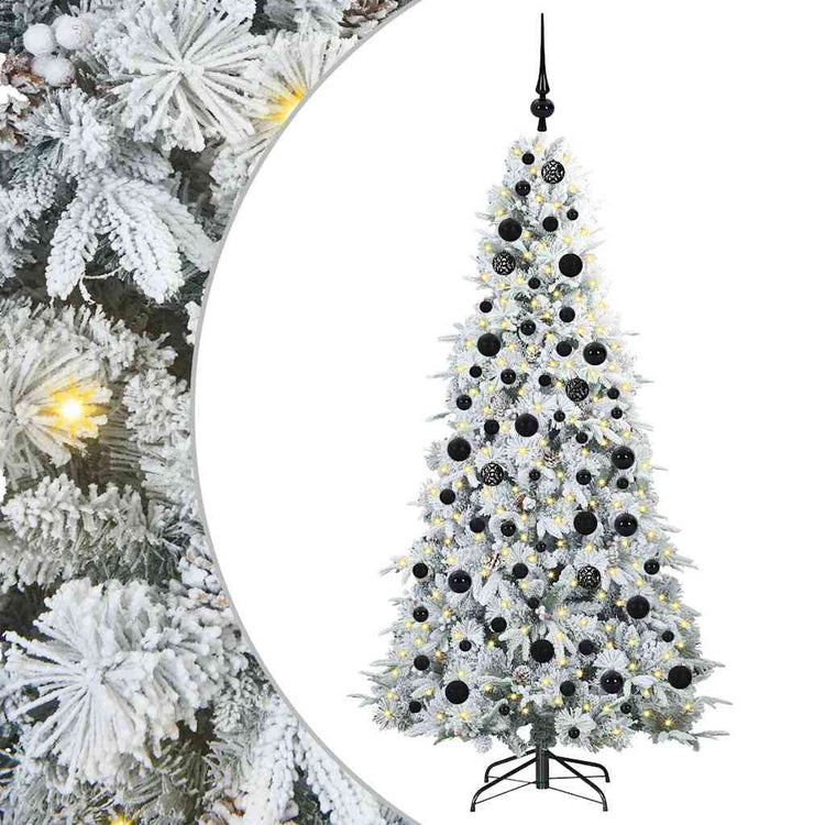 Vidaxx sapin de Noël artificiel pliant blanc 180 cm PE et PVC