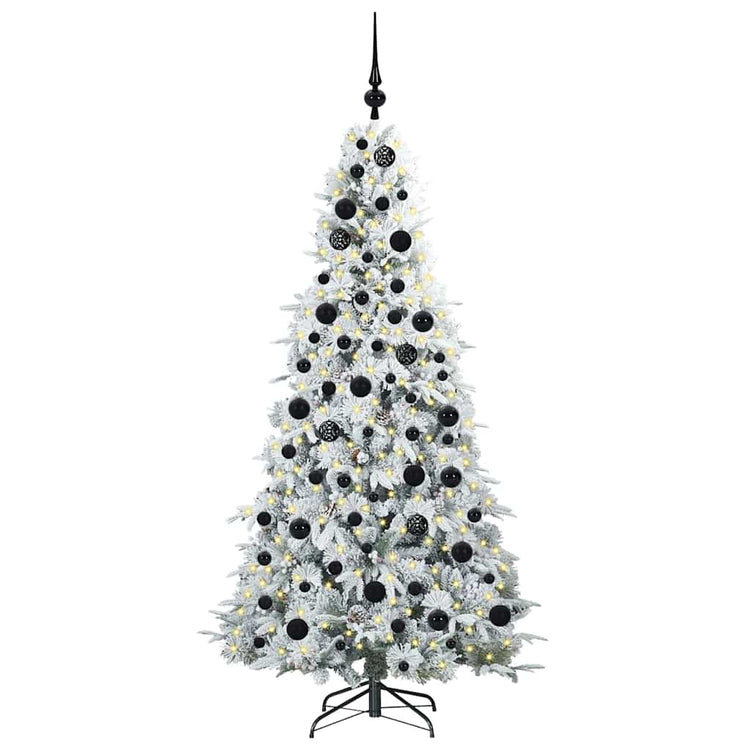 Vidaxx sapin de Noël artificiel pliant blanc 180 cm PE et PVC