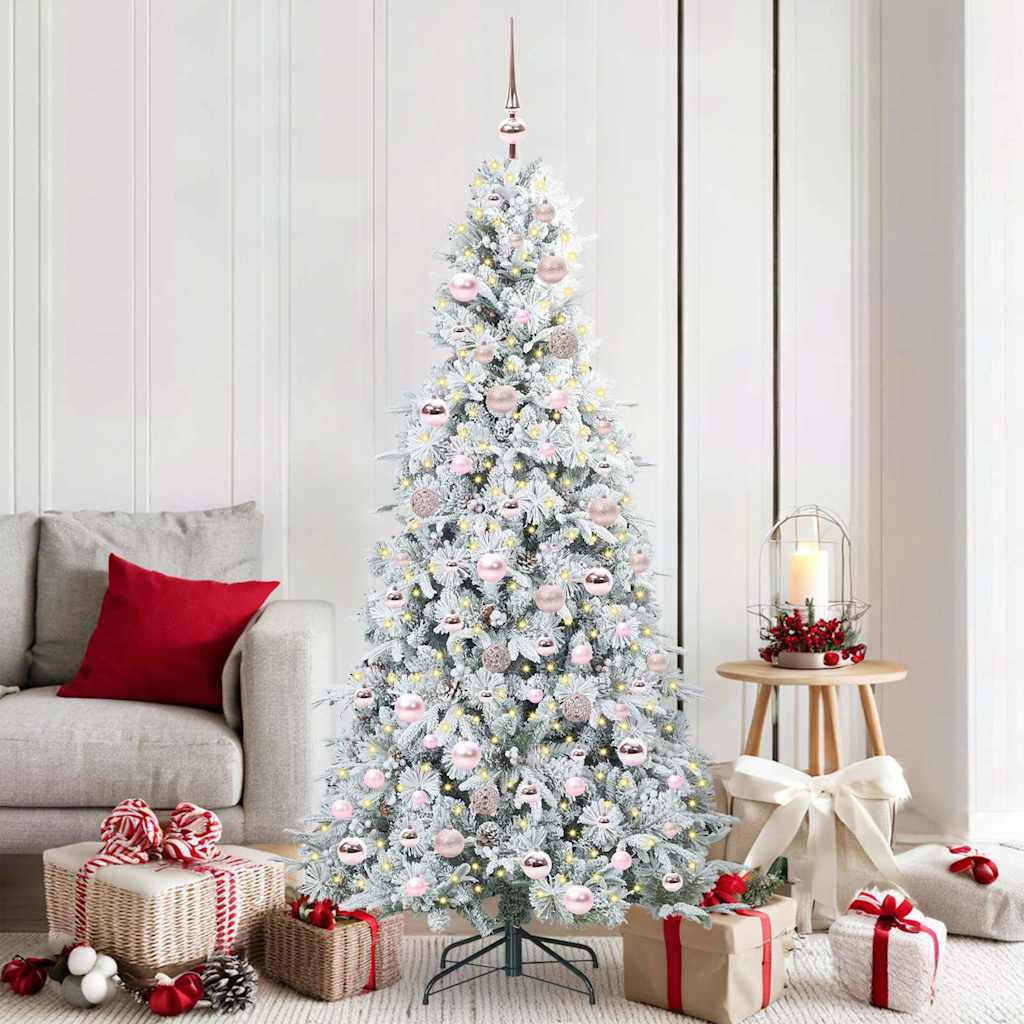 Vidaxx sapin de Noël artificiel pliant blanc 180 cm PE et PVC