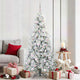 Vidaxx sapin de Noël artificiel pliant blanc 180 cm PE et PVC