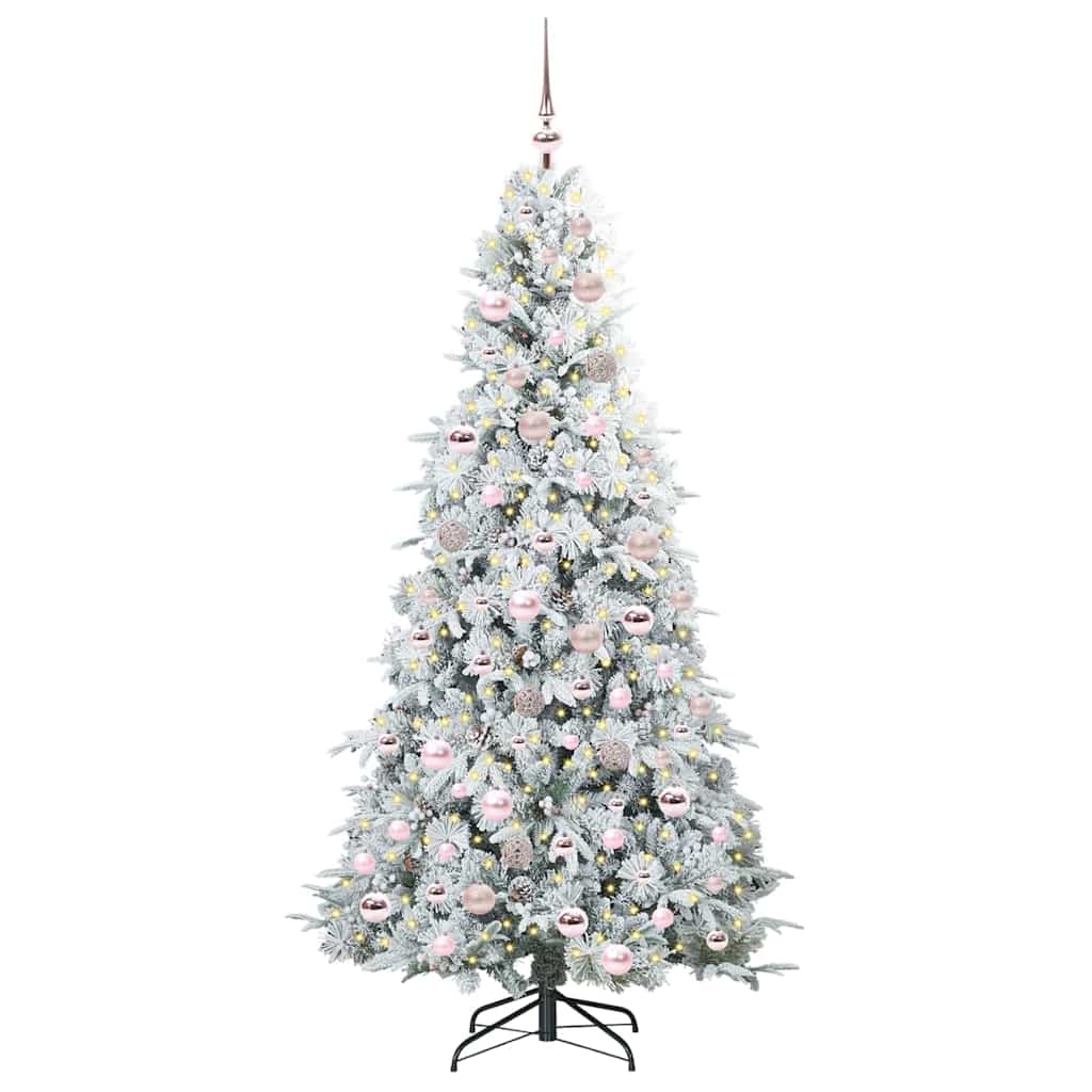Vidaxx sapin de Noël artificiel pliant blanc 180 cm PE et PVC