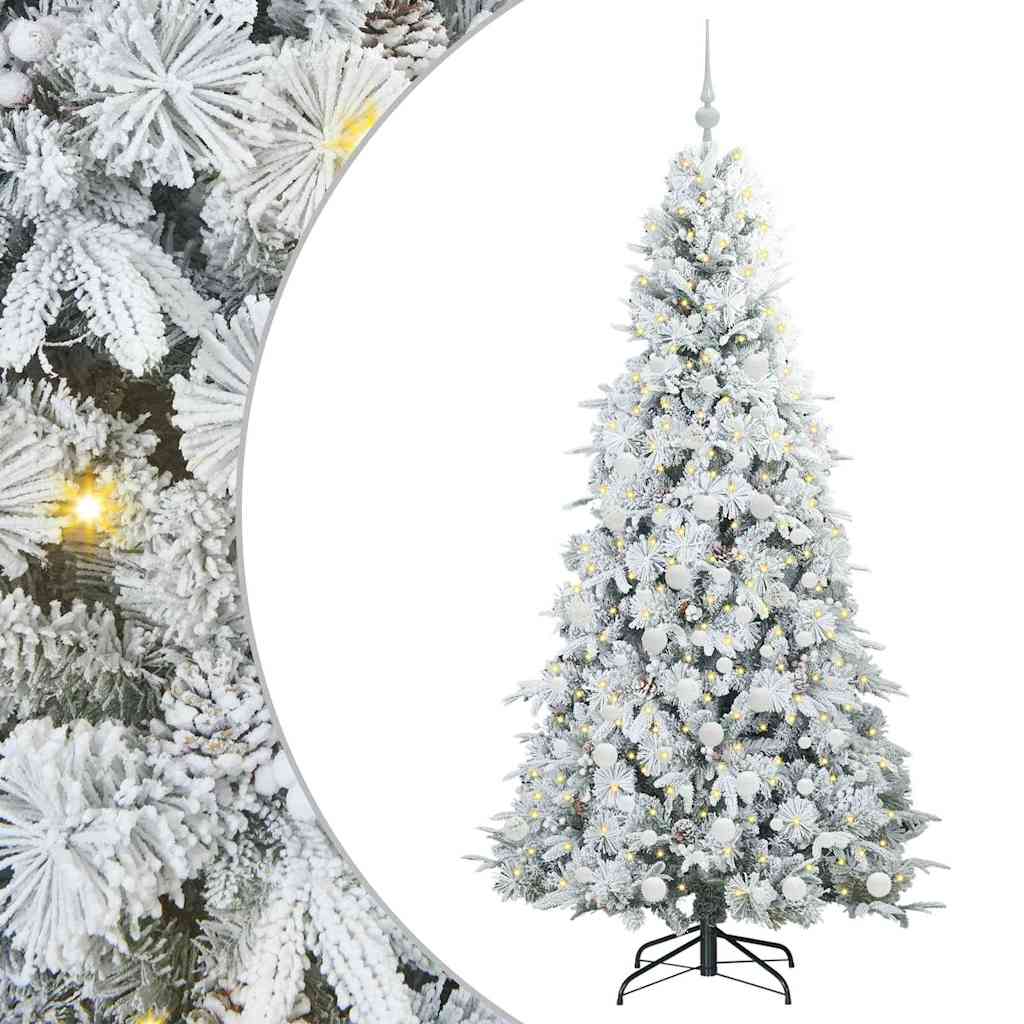 Vidaxx sapin de Noël artificiel pliant blanc 180 cm PE et PVC