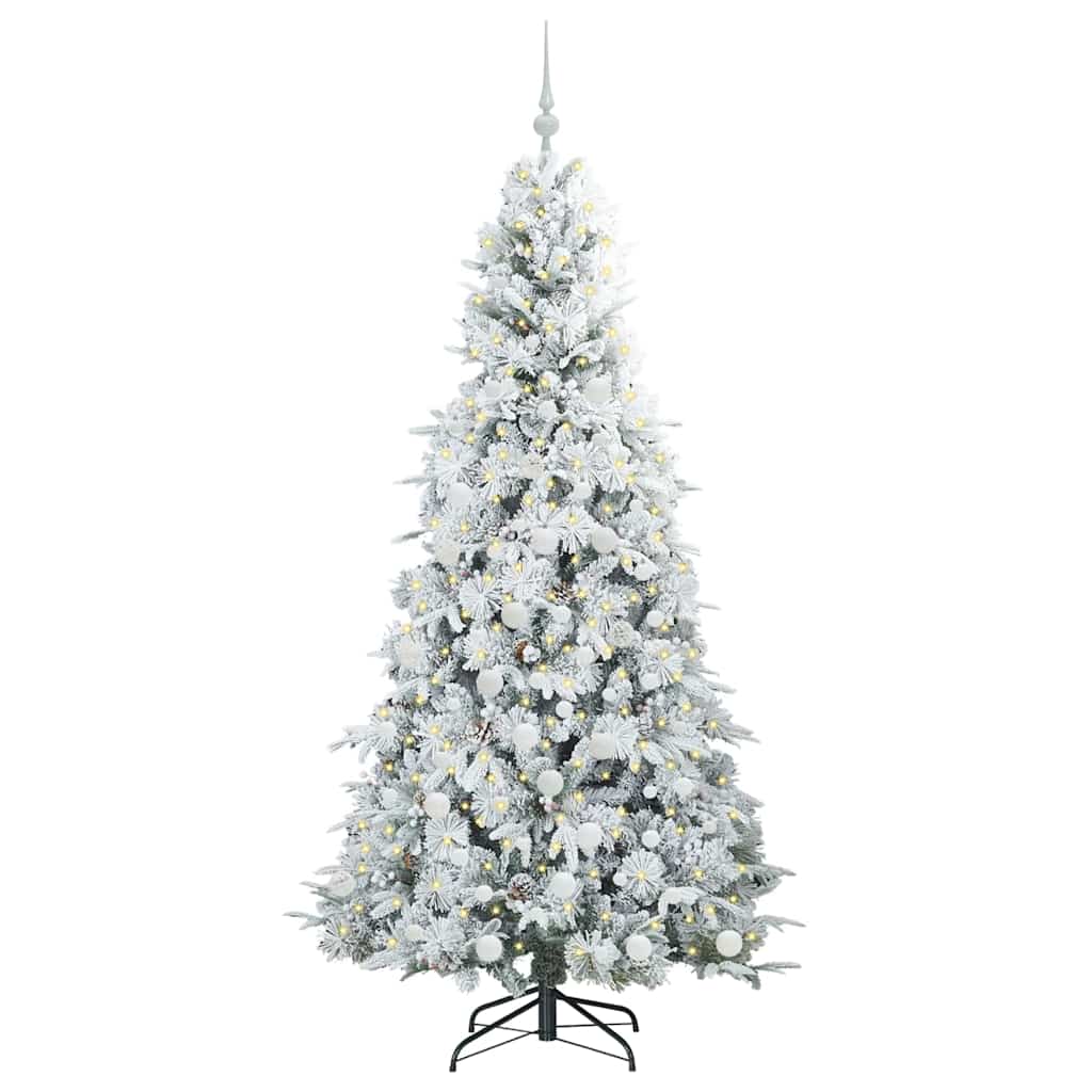 Vidaxx sapin de Noël artificiel pliant blanc 180 cm PE et PVC