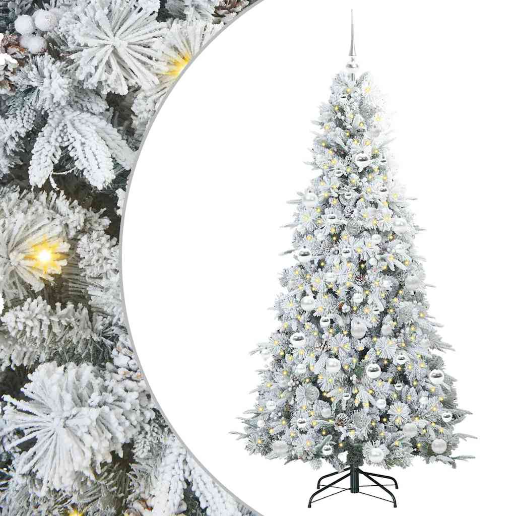 Vidaxx sapin de Noël artificiel pliant blanc 180 cm PE et PVC