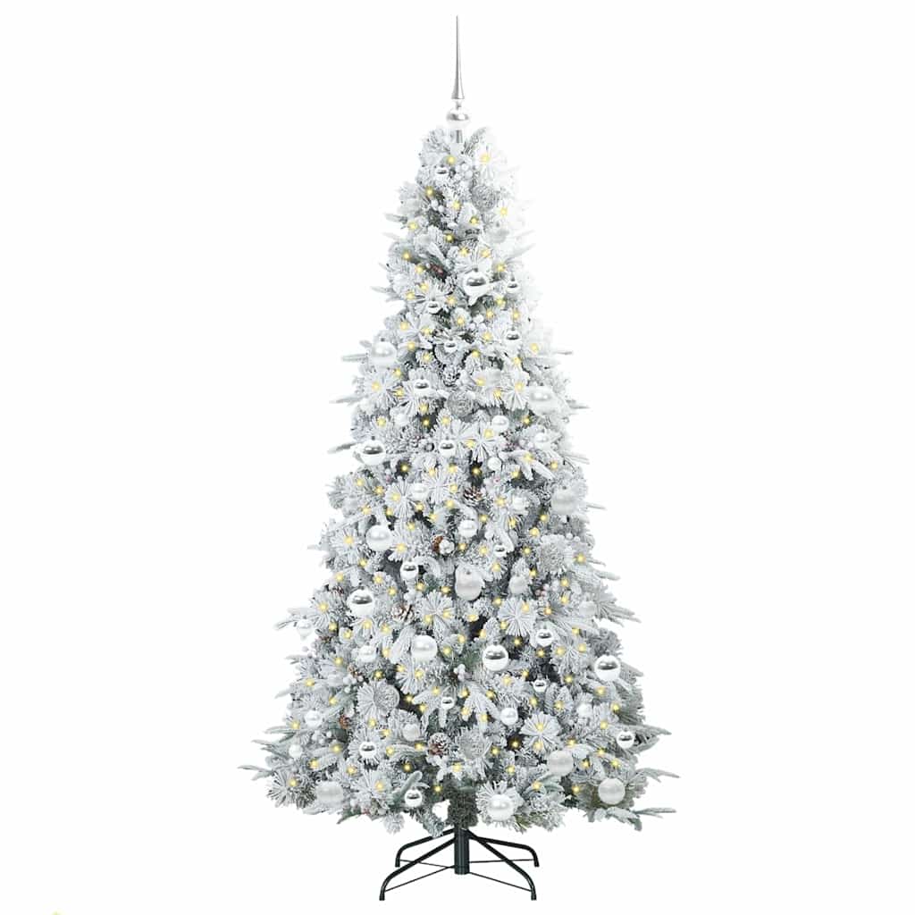 Vidaxx sapin de Noël artificiel pliant blanc 180 cm PE et PVC