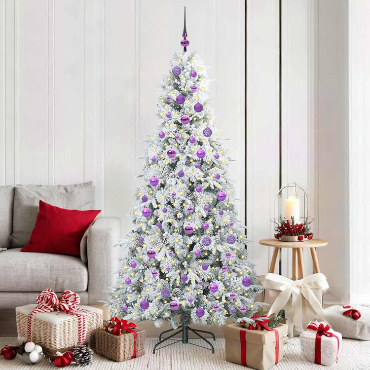 Vidaxx sapin de Noël artificiel pliant blanc 180 cm PE et PVC