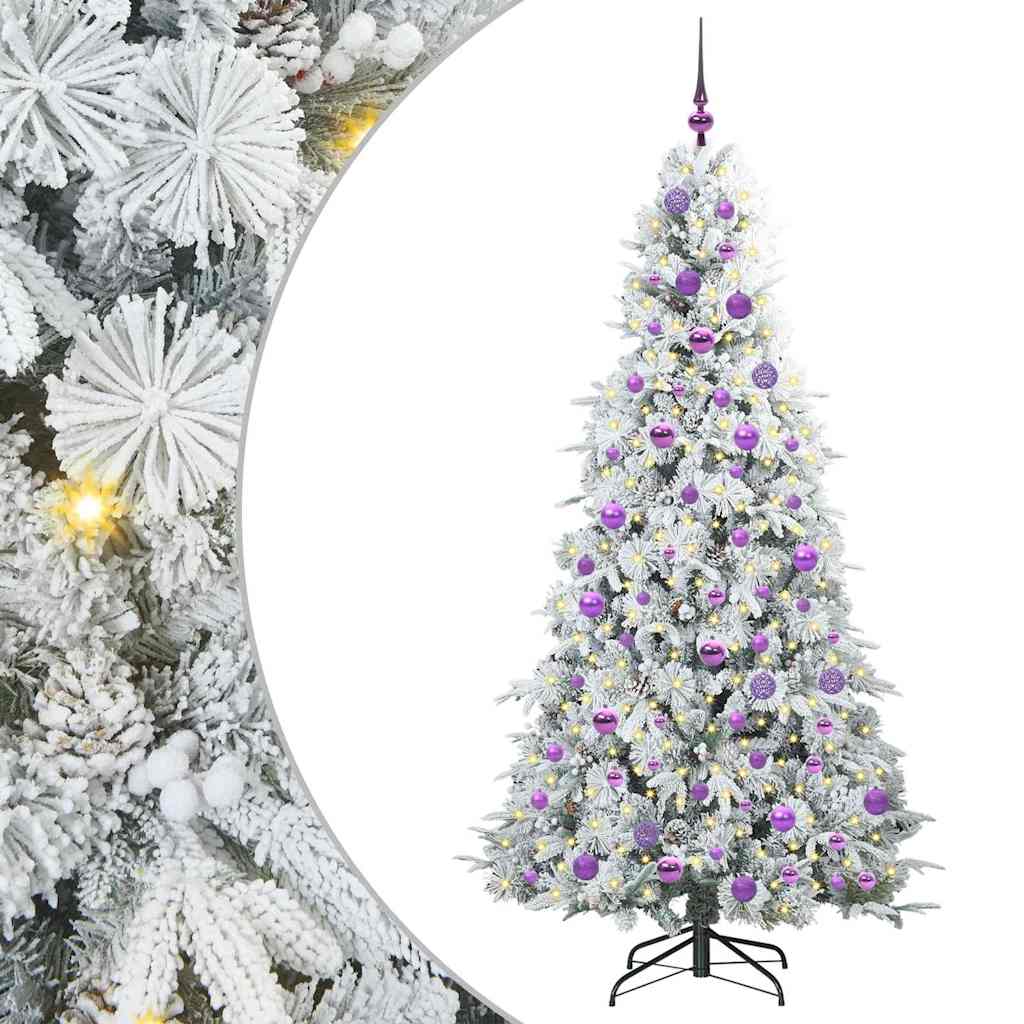Vidaxx sapin de Noël artificiel pliant blanc 180 cm PE et PVC