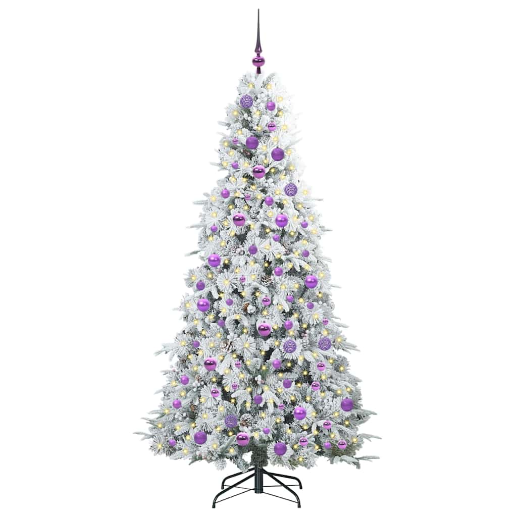 Vidaxx sapin de Noël artificiel pliant blanc 180 cm PE et PVC