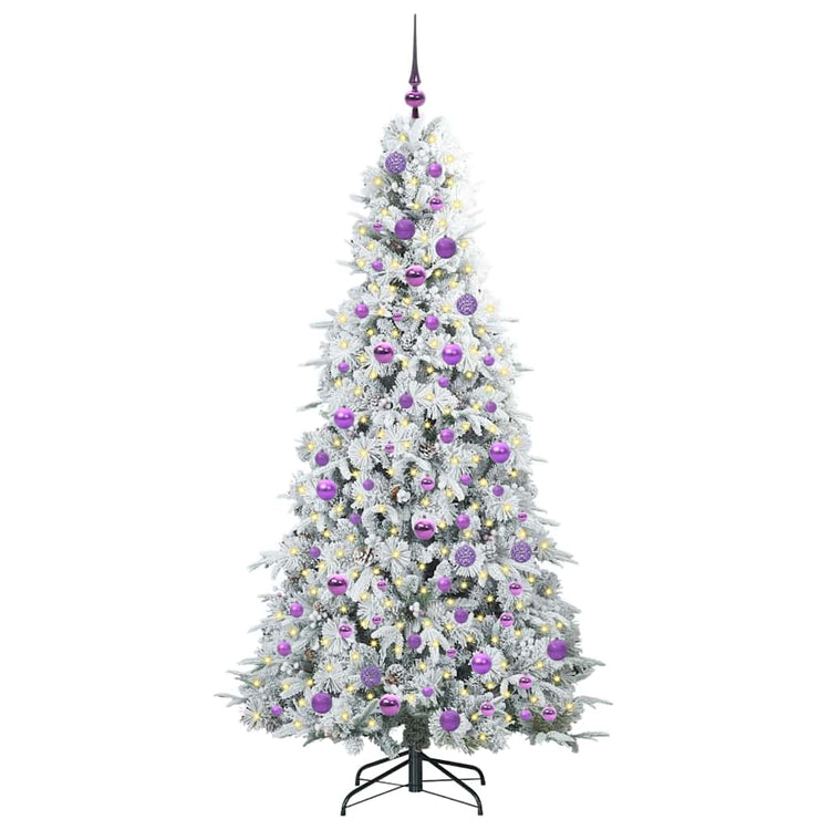 Vidaxx sapin de Noël artificiel pliant blanc 180 cm PE et PVC