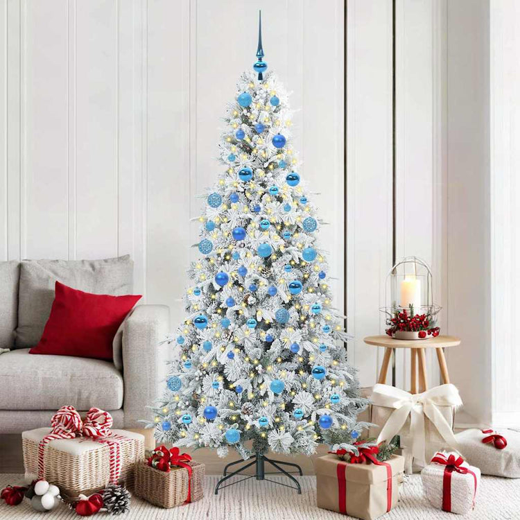Vidaxx sapin de Noël artificiel pliant blanc 180 cm PE et PVC