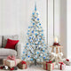 Vidaxx sapin de Noël artificiel pliant blanc 180 cm PE et PVC