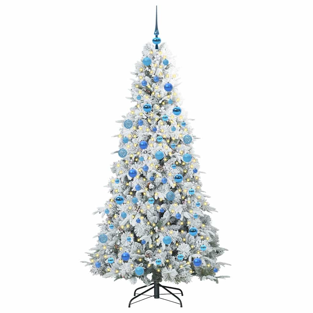 Vidaxx sapin de Noël artificiel pliant blanc 180 cm PE et PVC