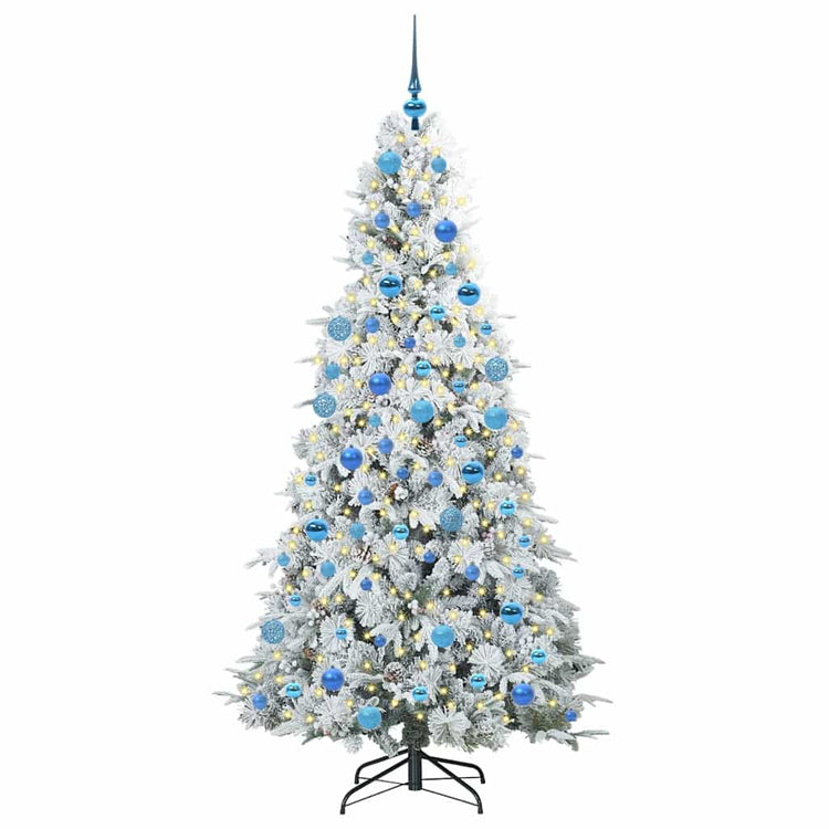 Vidaxx sapin de Noël artificiel pliant blanc 180 cm PE et PVC